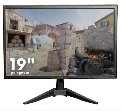 Monitor 19 Led HD MI VGA 3.6 MS Preto